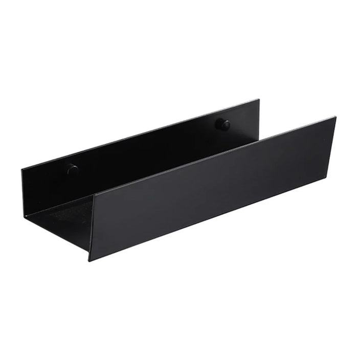 5304 30cm Bathroom Kitchen Storage Shelf Aluminum Wall Mounted Storage Rack - Black - 1