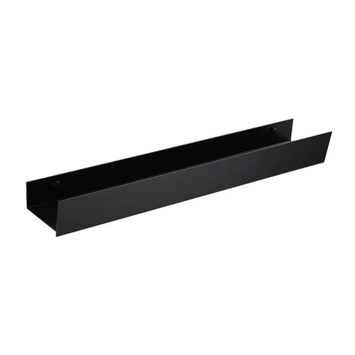 5304 60cm Simple Bathroom Kitchen Wall Mounted Aluminum Storage Rack - Black - 1