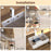 No Drill Hanging Desk Storage Organizer Hidden Under Desktop Basket (Rotation Style) - White - 4
