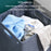 Size XL Partition Compartment Laundry Basket Foldable PP Clothes Hamper Box with Lid - Grey - 5