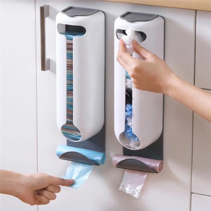 ZY-CF051 Punch-free Garbage Bag PP Storage Box Kitchen Wall-mounted Fresh-keeping Bag Holder - 2