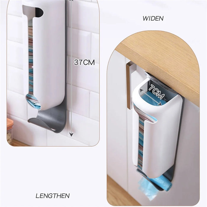 ZY-CF051 Punch-free Garbage Bag PP Storage Box Kitchen Wall-mounted Fresh-keeping Bag Holder - 3