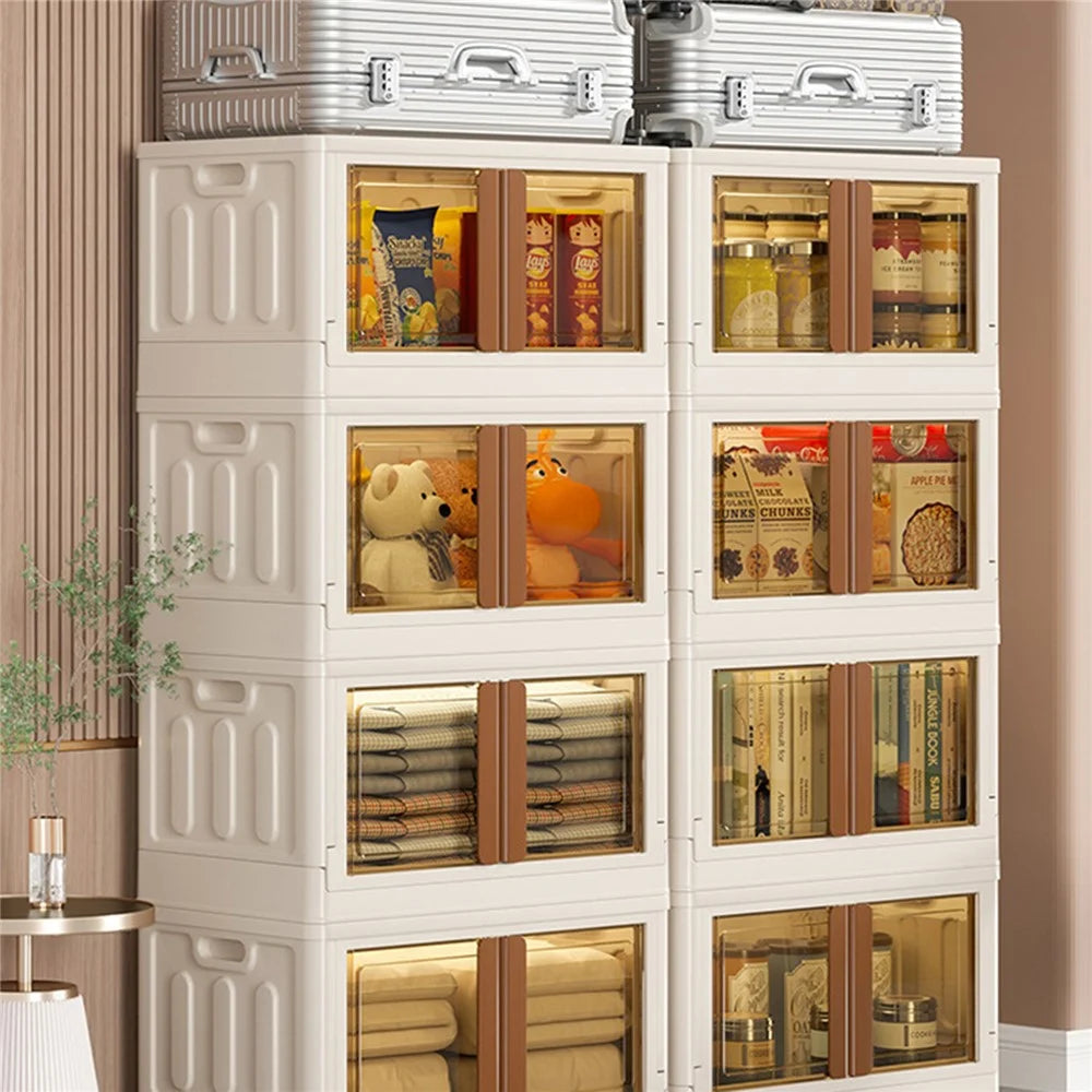 ZY-HE021 72L PP+HIPS Folding Storage Box Home Book Toy Clothes Organizer - 2