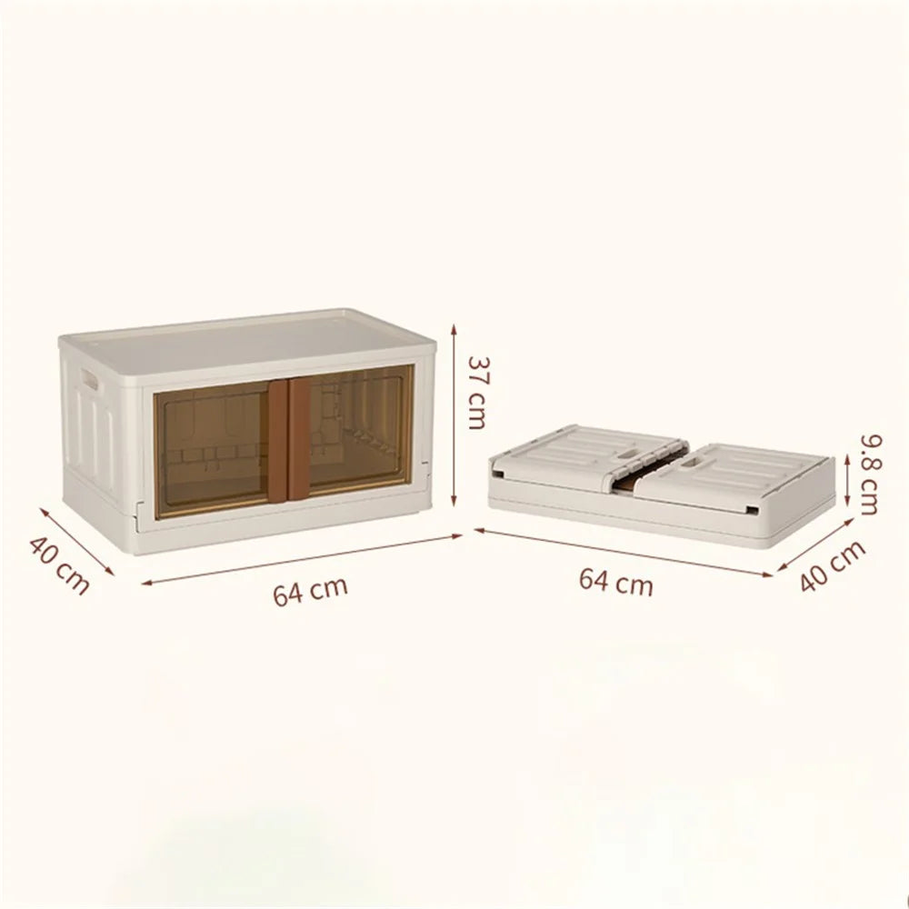 ZY-HE021 72L PP+HIPS Folding Storage Box Home Book Toy Clothes Organizer - 6