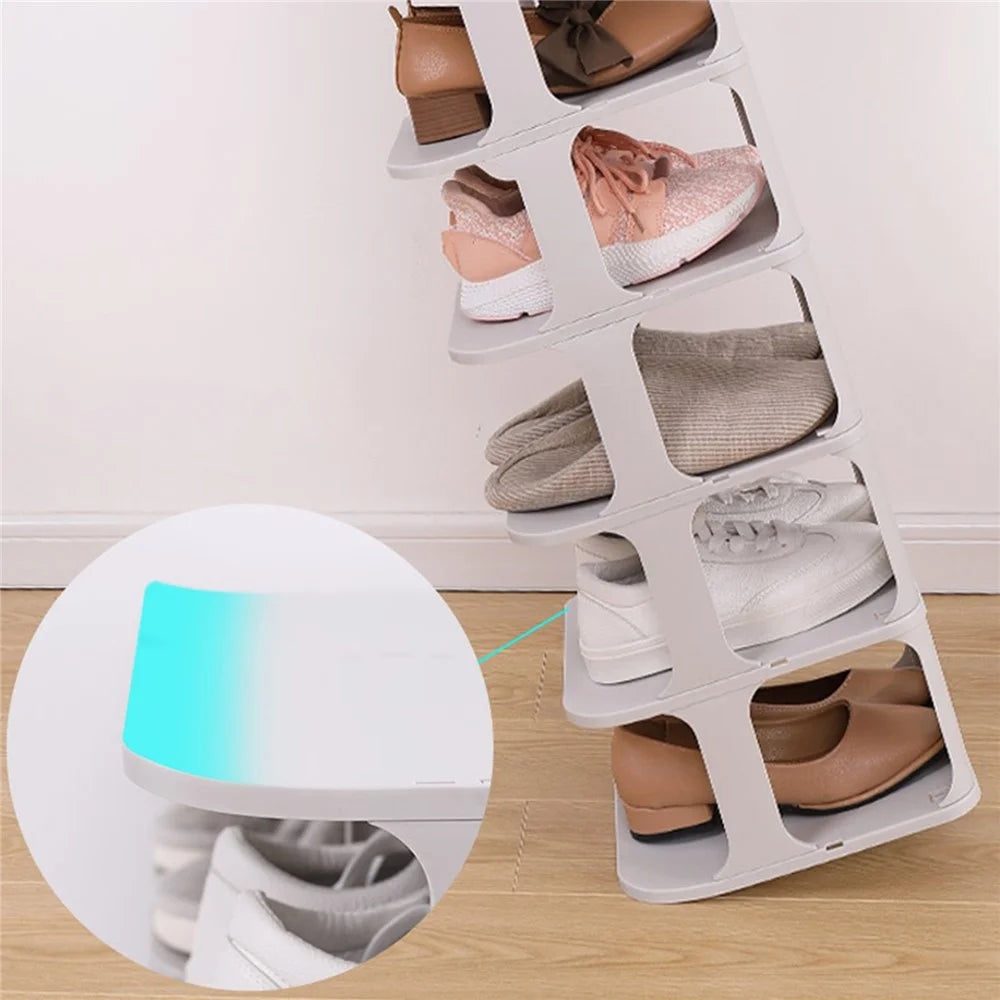 ZY-GA070 6PCS Home Entrance Passage Shoe Organizer PP Shoe Storage Box (7 Layers) - 3