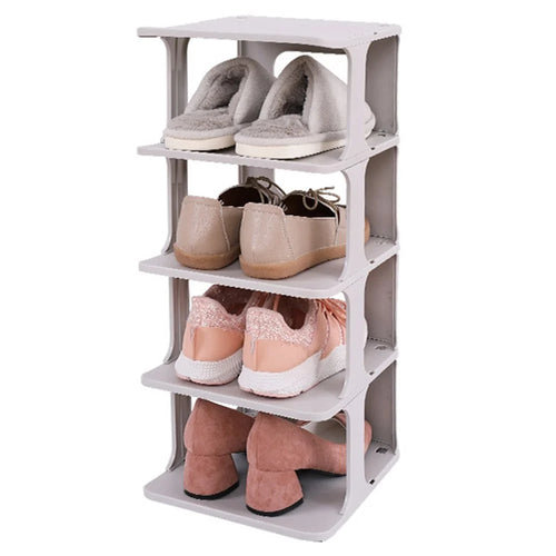 ZY-GA070 4PCS Durable PP Shoe Storage Box Home Shoe Organizer (5 Layers) - 1
