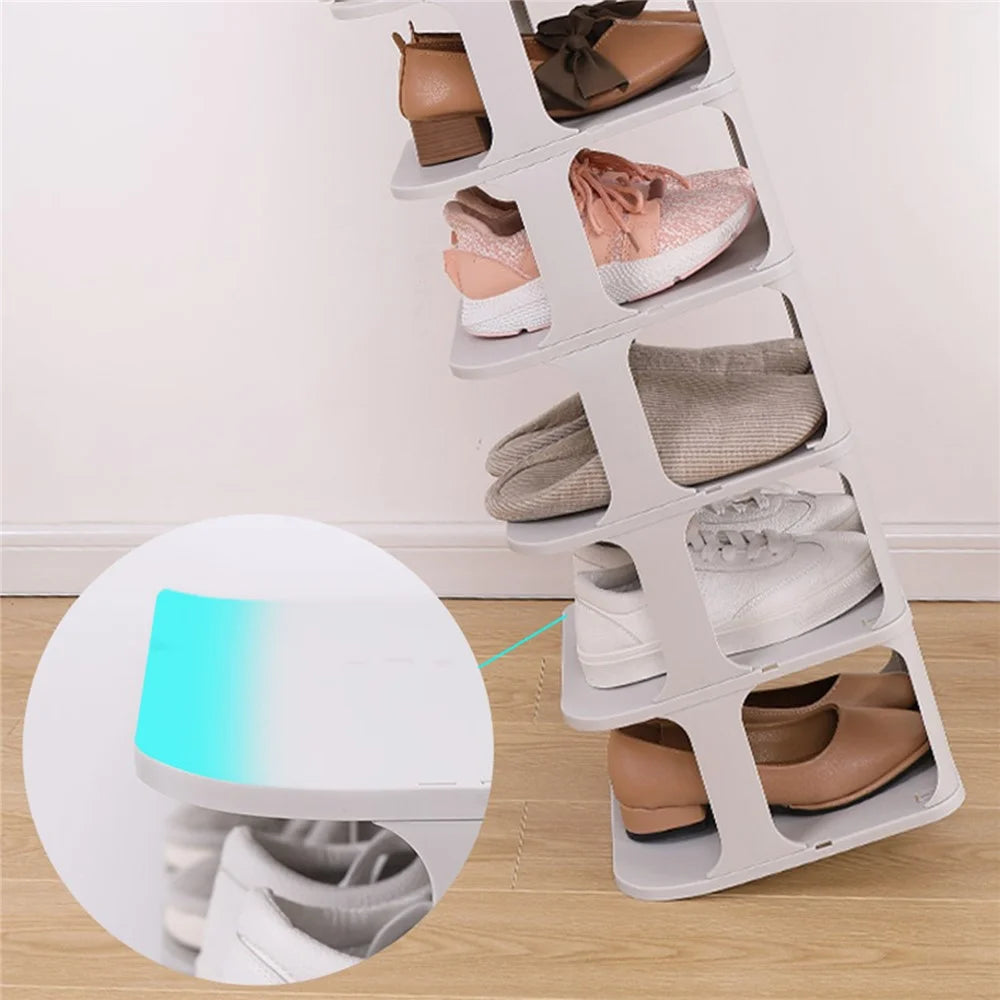 ZY-GA070 4PCS Durable PP Shoe Storage Box Home Shoe Organizer (5 Layers) - 2
