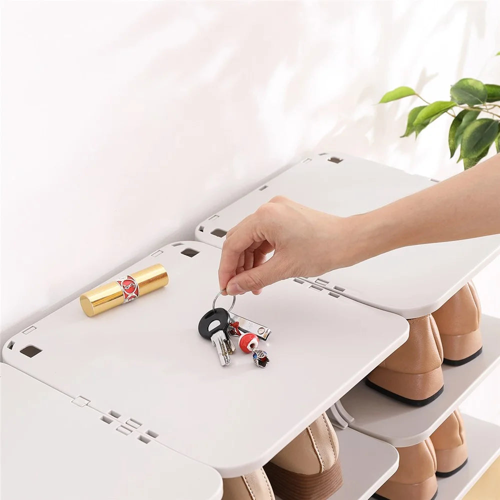 ZY-GA070 4PCS Durable PP Shoe Storage Box Home Shoe Organizer (5 Layers) - 3