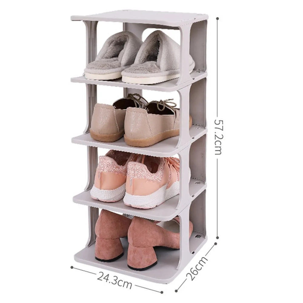 ZY-GA070 4PCS Durable PP Shoe Storage Box Home Shoe Organizer (5 Layers) - 5