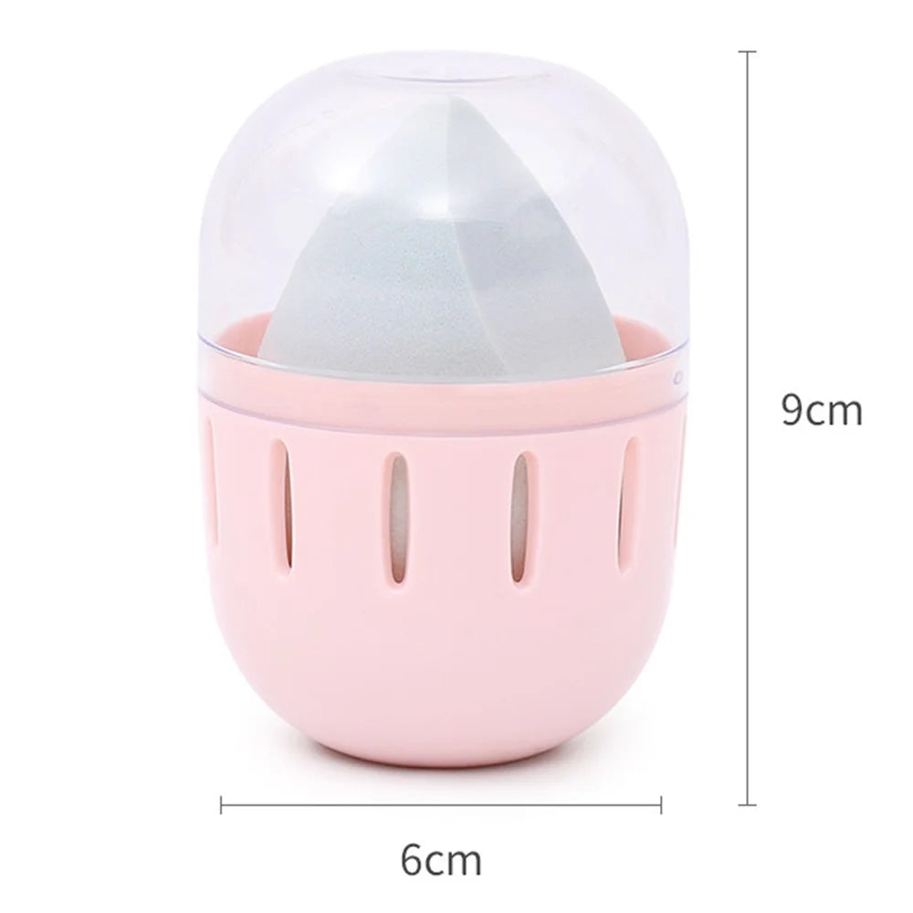 HZ007-1P Makeup Egg ABS Storage Box Portable Breathable Sponge Makeup Egg Box with Clear Lid - 5