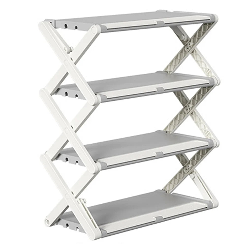 ZY-DF024 Foldable 4 Layer Shoe Rack Space Saving Home Dormitory Shoes Holder - 1