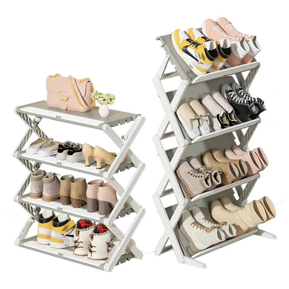ZY-DF024 Foldable 4 Layer Shoe Rack Space Saving Home Dormitory Shoes Holder - 2