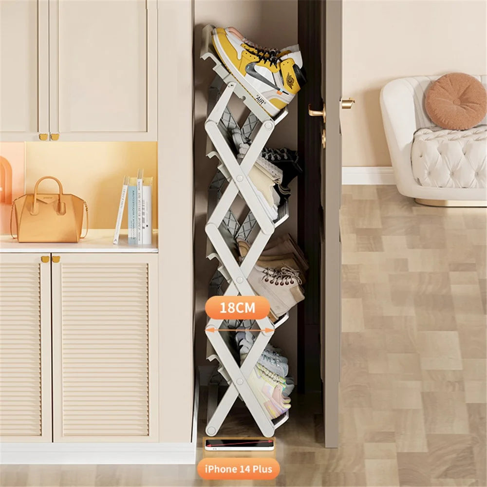 ZY-DF024 Foldable 4 Layer Shoe Rack Space Saving Home Dormitory Shoes Holder - 4