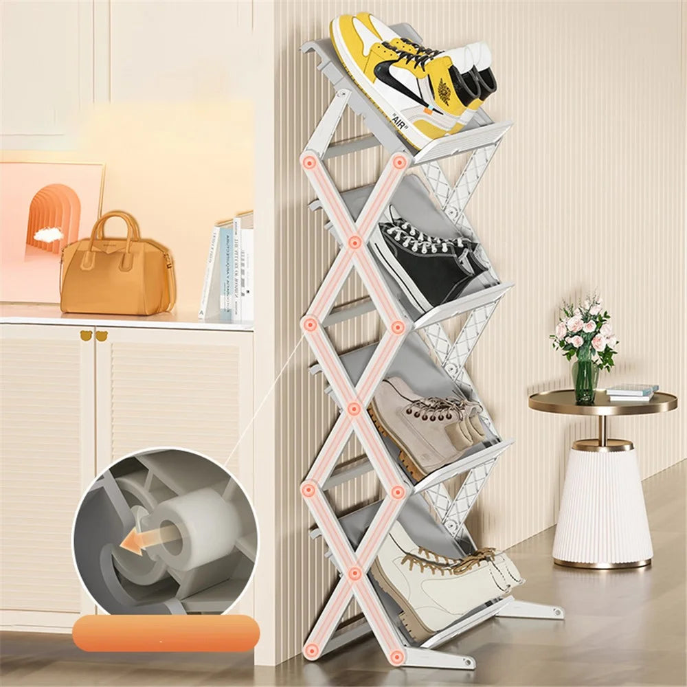 ZY-DF024 Foldable 4 Layer Shoe Rack Space Saving Home Dormitory Shoes Holder - 5