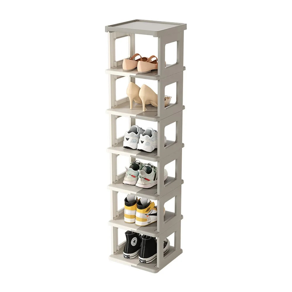ZY-DF025 Foldable 7 Layer PP Shoe Storage Rack Simple Space Saving Shoes Holder - 1