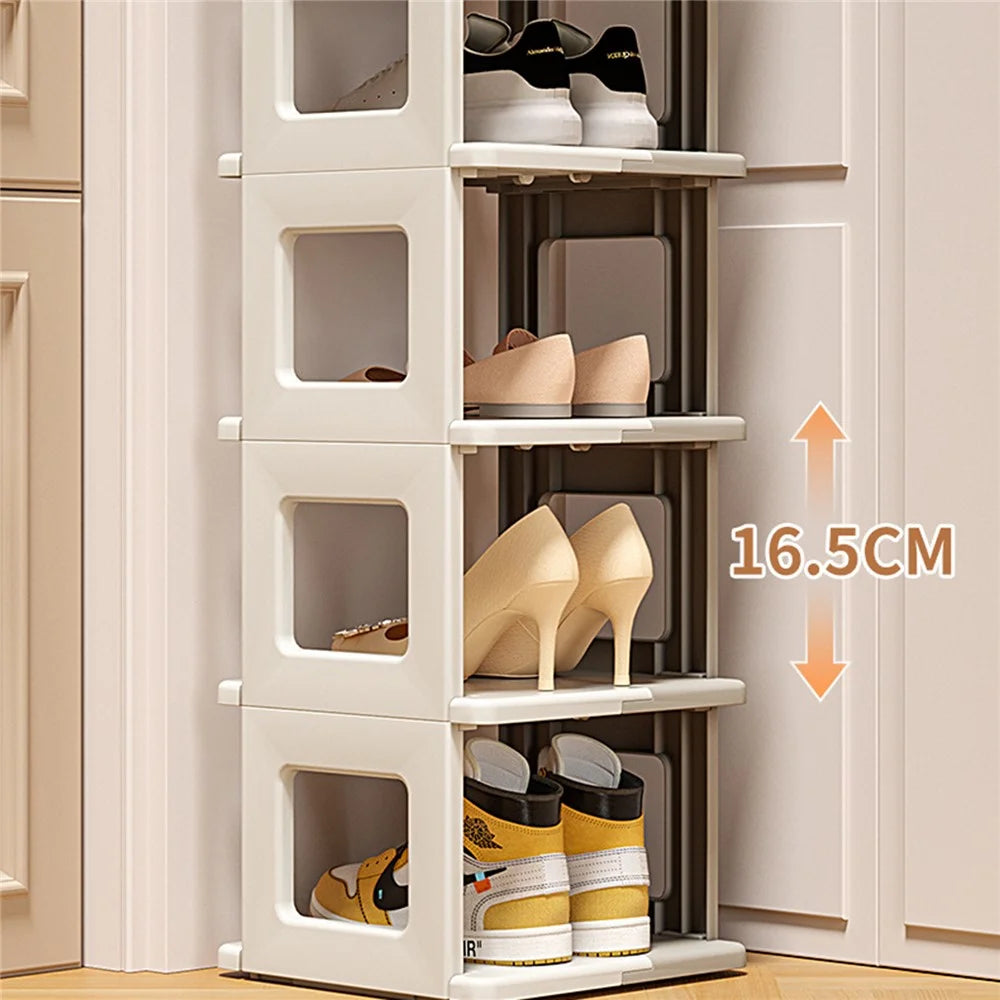 ZY-DF025 Foldable 7 Layer PP Shoe Storage Rack Simple Space Saving Shoes Holder - 2