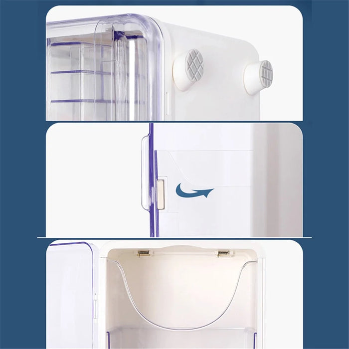 ZY-HZ011 Desktop Cosmetics Storage Box Clear Door Dustproof Makeup Products Organizer - 7