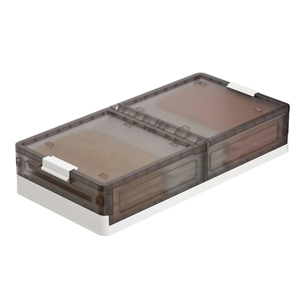 ZY-HE076 43.5L Underbed Storage Box with Wheels PP Foldable Pulley Sorting Box - 1