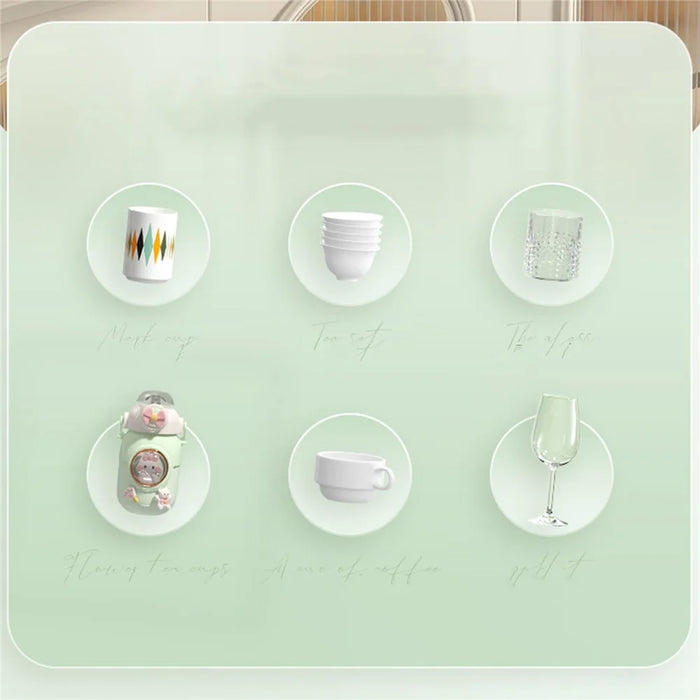 ZY-HE079 2-Layer PP+HIPS+ABS Organizer Kitchen Cabinet Baby Bottle Storage Box - Beige - 3