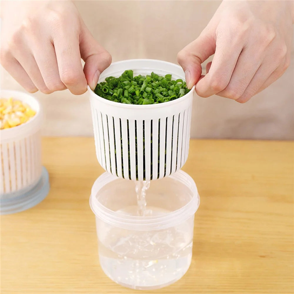 ZY-CF010 Ginger Garlic Storage Box Fridge Freshness Preservation Drain Seal Box (BPA Free, No FDA) - 4