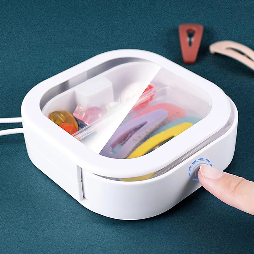 ZY-HZ004 Pocket Size Multi-function Storage Box Organizer with Carry Strap - White - 3