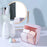 ZY-HZ006 Clear Design ABS Dust-proof Cotton Swab Beauty Sponge Storage Box - White - 6
