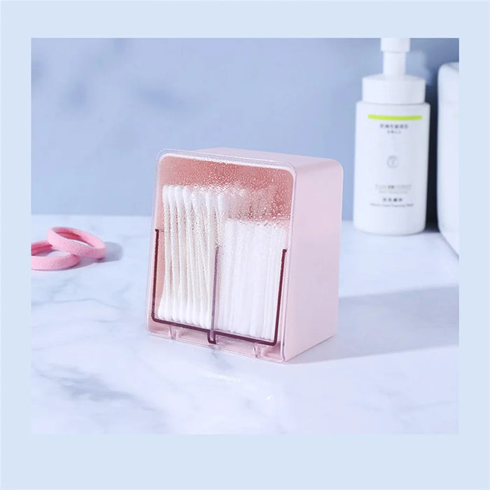 ZY-HZ006 Clear Design ABS Dust-proof Cotton Swab Beauty Sponge Storage Box - White - 7