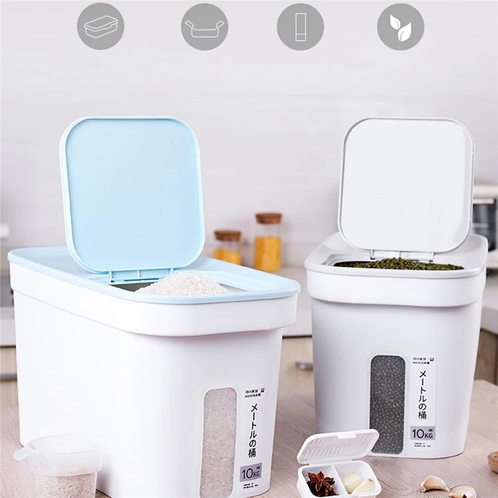 ZY-KA028 11.8L Flour Rice Storage Bucket Moisture-proof PP Rice Container (BPA-Free, without FDA Certification) - 2