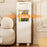 ZY-HE080 Living Room Home Mobile Snack Trolley PS+HIPS Multi-layer Storage Rack - Light Yellow - 4