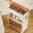ZY-HE080 Living Room Home Mobile Snack Trolley PS+HIPS Multi-layer Storage Rack - Light Yellow - 5