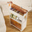 ZY-HE080 Living Room Home Mobile Snack Trolley PS+HIPS Multi-layer Storage Rack - Light Yellow - 7