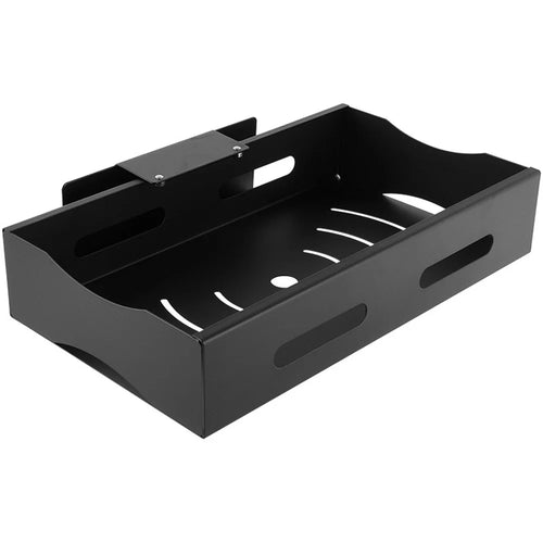 Carbon Steel Kitchen Organizer Wall-mounted Sliding Storage Box, Size L - Black - 1