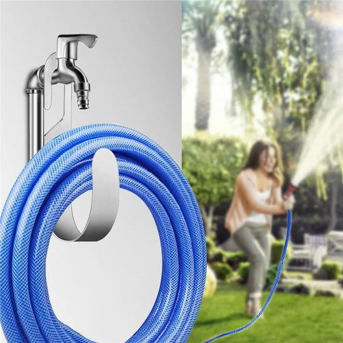 Garden Hose Hanger 304 Stainless Steel Wall Mounted Storage Rack Hook for Pipes - 4
