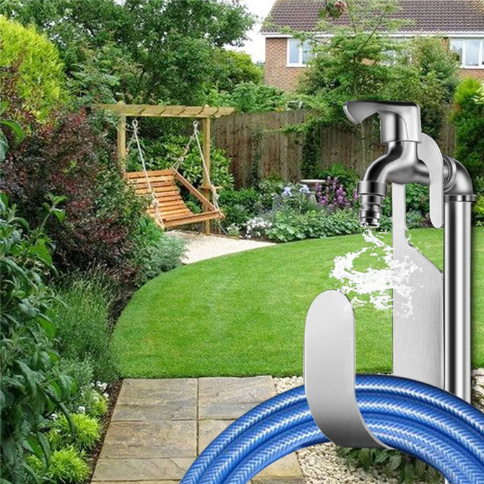 Garden Hose Hanger 304 Stainless Steel Wall Mounted Storage Rack Hook for Pipes - 5