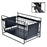 Carbon Steel Organizer Shelf with Wheels Kitchen Under Sink Storage Rack (No Lid) - Black - 1