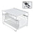 Kitchen Under Sink Organizer Shelf Carbon Steel Sliding Storage Rack with Lid - White - 1