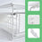 Kitchen Under Sink Organizer Shelf Carbon Steel Sliding Storage Rack with Lid - White - 4