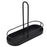 Paper Cup Holder Double Slot Countertop Disposable Cup Organizer Storage Rack - Black - 1
