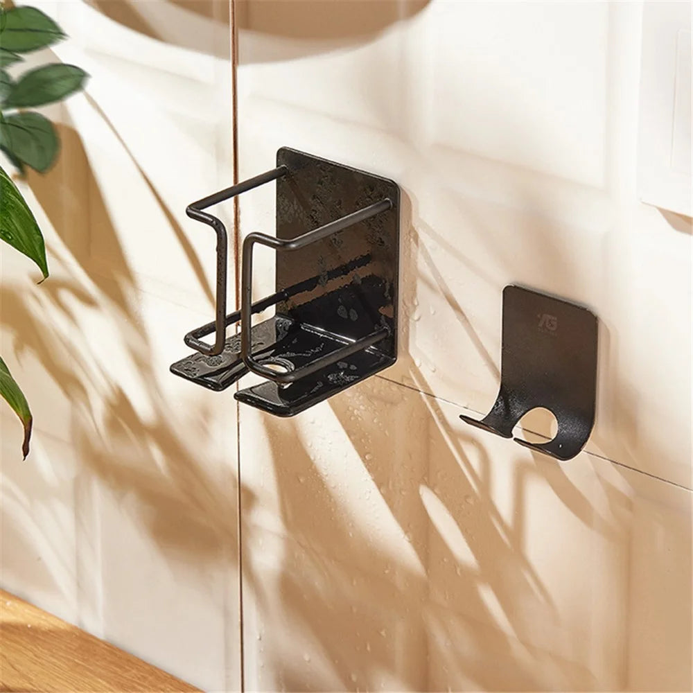 Drill Free Electric Shaver Holder Wall-mounted Stainless Steel Storage Rack - 5