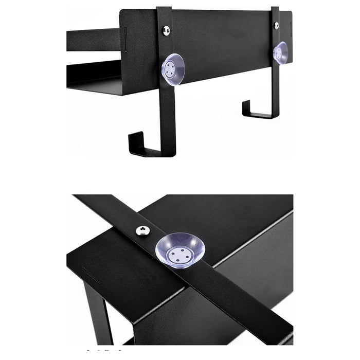 Bathroom Door Hanging Basket Carbon Steel No Drill Organizer Shelf, Style B / Double Layer - 4