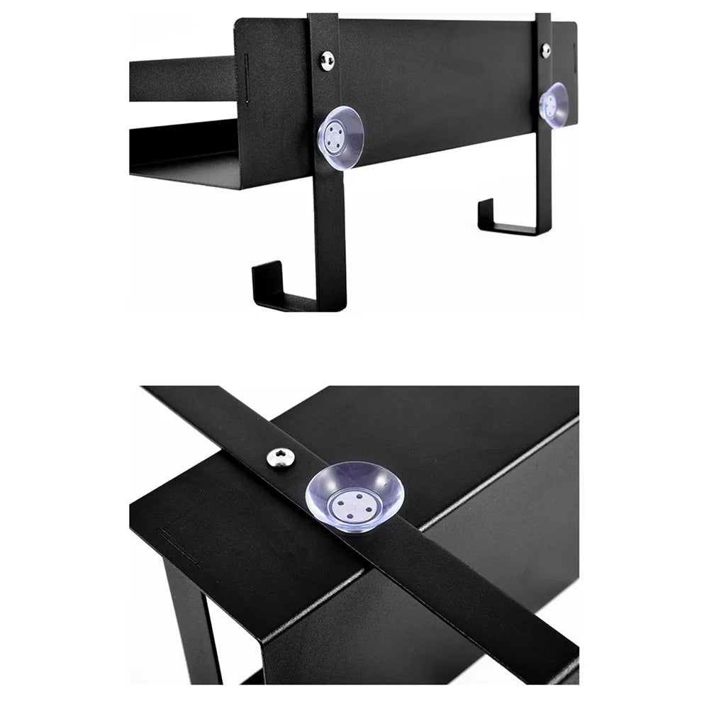 Drill Free Bathroom Door Hanging Basket Space Saving Organizer Shelf, Style A / Single Layer - 2
