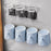 Drill Free 3-Hook Carbon Steel Wall Mounted Cup Holder Organizer Rack - White - 6