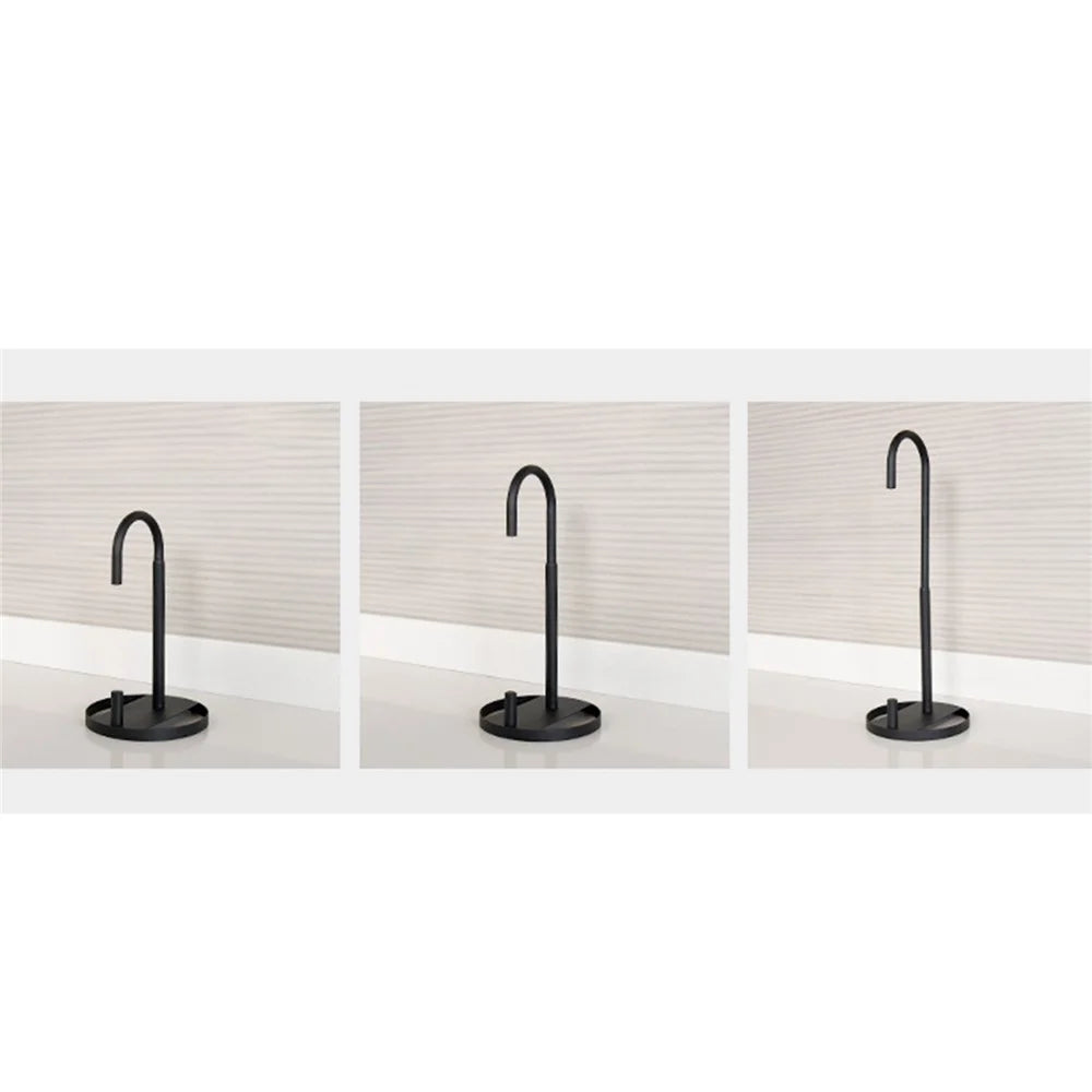 Telescopic Height Carbon Steel Desktop Roll Paper Towel Holder Rack, Arc Type - 2