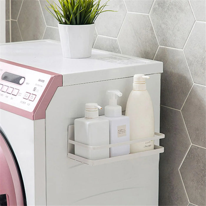 Carbon Steel Magnetic Storage Shelf Kitchen Refrigerator Storage Rack - White - 2