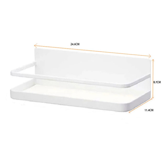 Carbon Steel Magnetic Storage Shelf Kitchen Refrigerator Storage Rack - White - 7