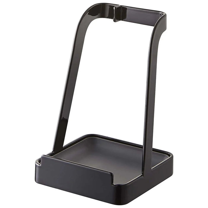 Pot Lid Stand Holder Carbon Steel Kitchen Pan Cover Soup Ladle Storage Rack - Style A / Black - 1