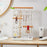Iron+Wood Jewelry Organizer Stand Necklace Storage Rack Display Tower - Style B - 4