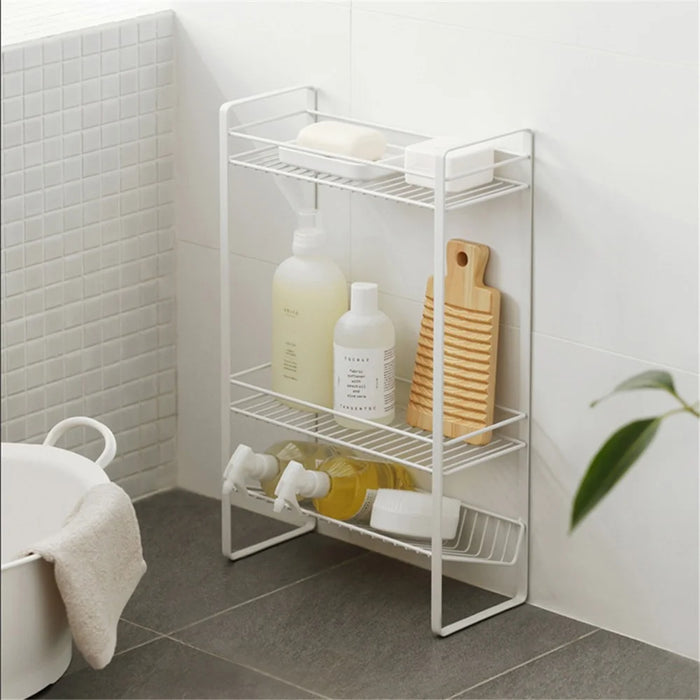 3 Tier Storage Trolley Metal Storage Shelving Units Multipurpose for Bathroom Kitchen - 6