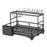 Dish Drying Rack Dish Drainer Bowl Holder with Drainboard Chopstick Rack - Black - 1