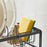 Dish Drying Rack Dish Drainer Bowl Holder with Drainboard Chopstick Rack - Black - 6